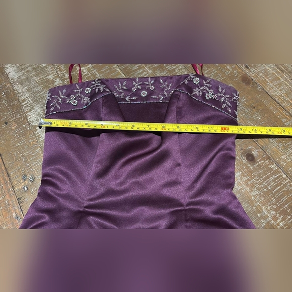 Embroidered Purple Satin Camisole By Impressions Xs - Picture 10 of 12